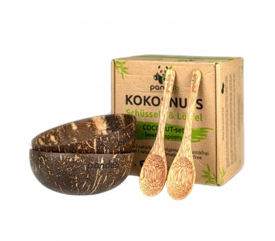 Pandoo Kokosová miska a lžíce set 2ks