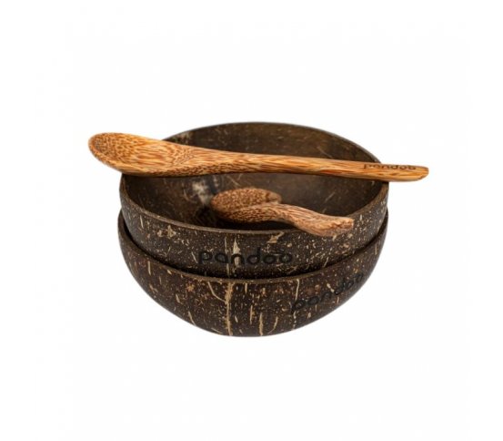 Pandoo Kokosová miska a lžíce set 2ks