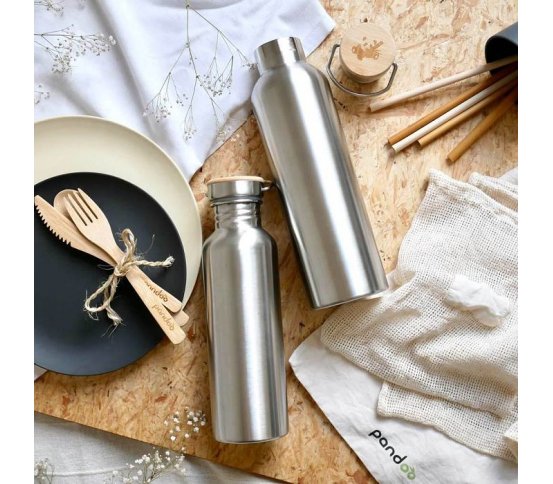 Pandoo Nerezová termoska s bambusovým víčkem 750ml