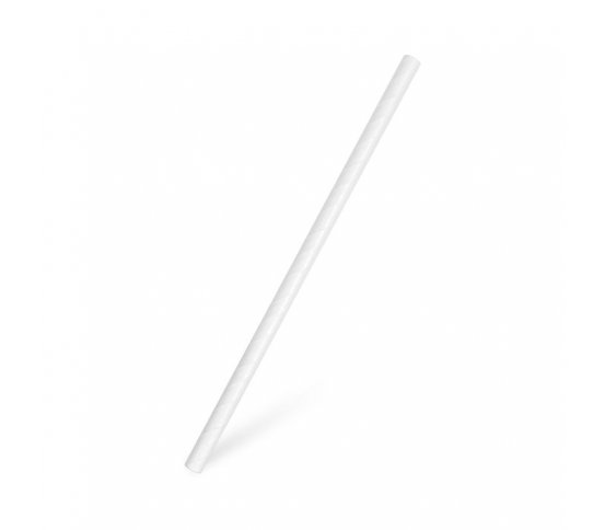 Papírová Bílá brčka Jumbo 8mm x 20cm (100ks) wimex 2