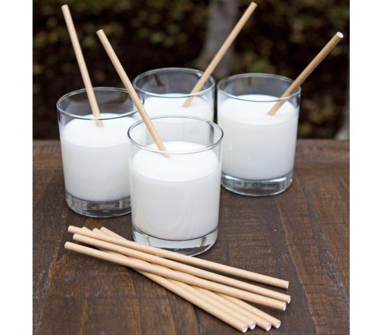 Papírová brčka ⌀6mm x 20cm - Kraft (250ks)