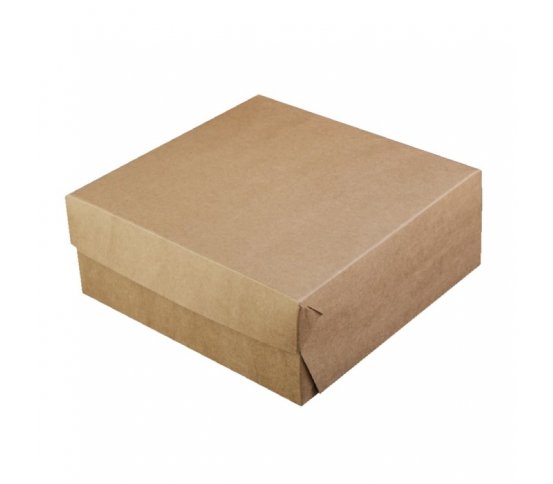 Papírová dortová krabice kraft 22x22x9cm (50ks)