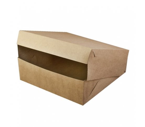 Papírová dortová krabice kraft 28x28x10cm (50ks) 1