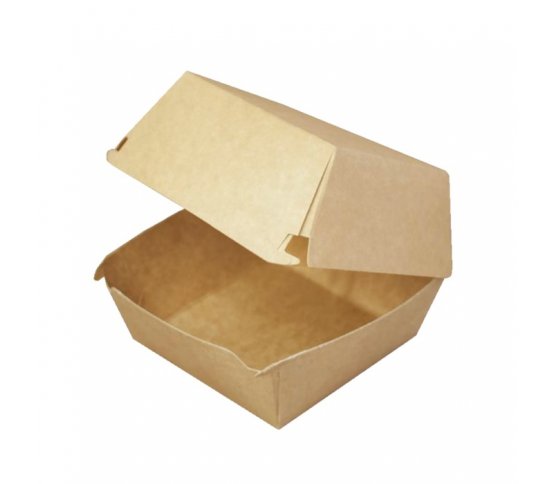 Papírová kraft krabička na burger 16x15x10cm (125ks) 1