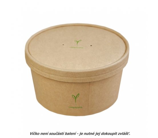 Papírové víčko pro BOWL misky ⌀15cm (50ks) 2