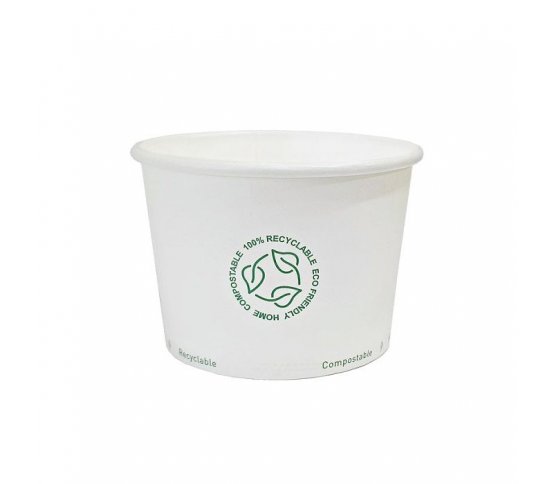 Papírová miska bez plastů Bílá 240ml 90mm (50ks)