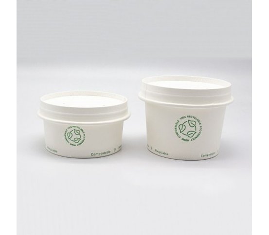 Papírové víčko bez plastů Bílé 90mm (50ks) 2