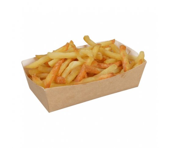 Papírová miska na hranolky hnědá 15x8x4cm (90ks)