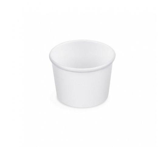 Papírová miska na zmrzlinu bílá 125ml 75mm (50ks)