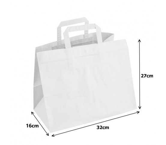 Papírová taška Bílá - 32x16x27cm (50ks) wimex 1