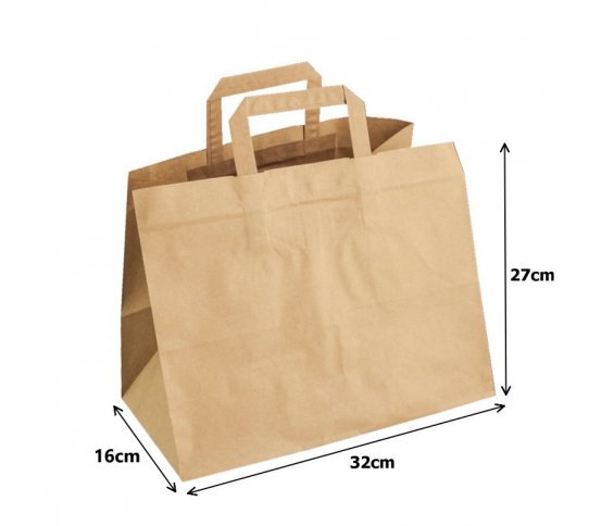 Papírová taška kraft recykl. - 32x16x27cm (250ks) wimex 1