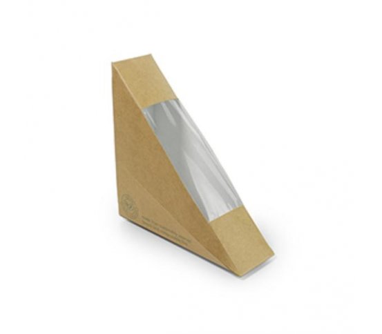 Papírový box na sendviče s PLA okénkem 38mm (500ks)