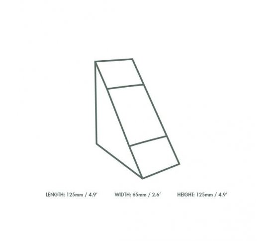 Papírový box na sendviče s PLA okénkem 65mm (500ks)