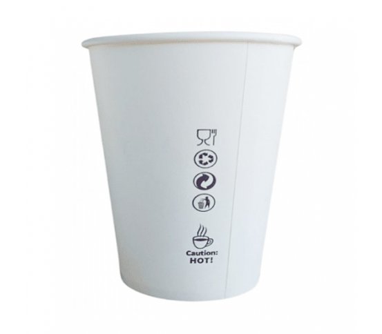 Papírový kelímek bez plastů Bílý 0,35l 90mm (50ks) 1