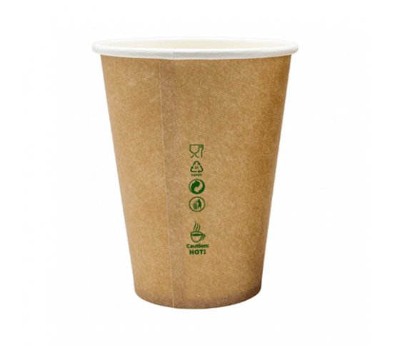 Papírový kelímek bez plastů Kraft 0,25l 80mm (50ks) 1