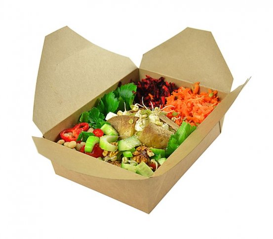 Papírový kraft box 1800ml - 19x14x6,5cm (180ks)