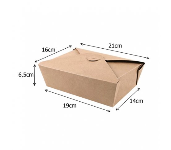 Bio papírový menu box na jídlo hnědý 1800 ml