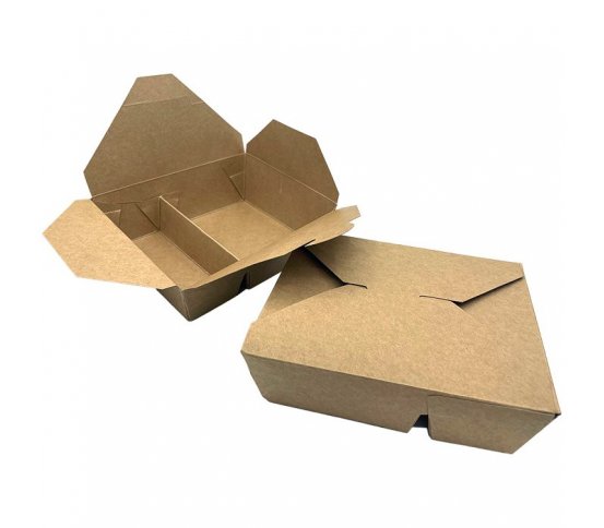 Papírový kraft box 2 sekce 1000ml (PAP/PE) (50ks) Hit office