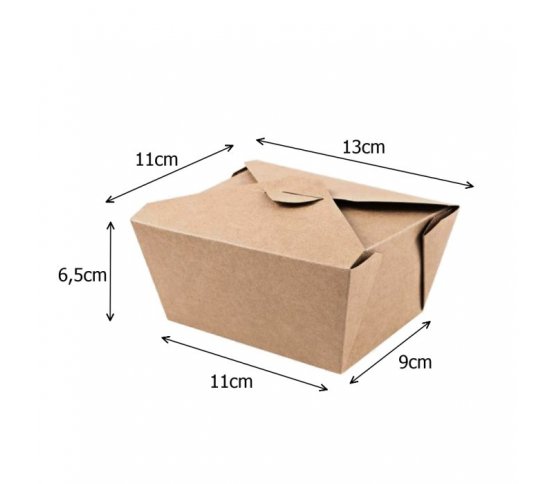 Papírový kraft box 800ml - 13x11x6,5cm (50ks) 2