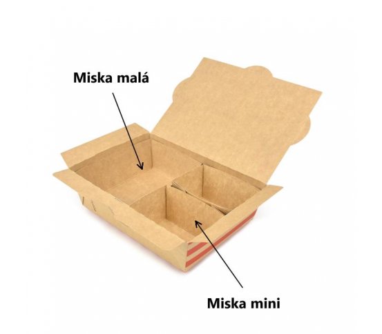 EKO papírová miska Mini 10x8x5cm (20ks)
