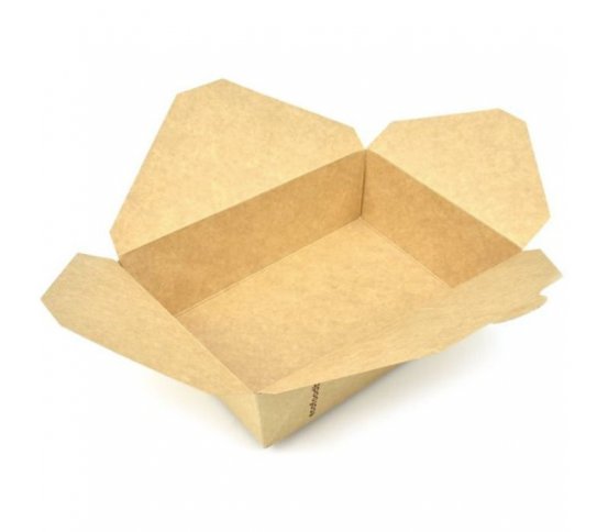 Papírový kraft box na jídlo 1900ml psaníčko (25ks)