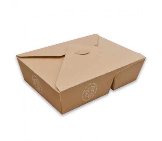 Eko papírový box na jídlo 2 sekce