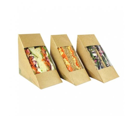 Papírový box na sendviče s PLA okénkem 38mm (500ks)