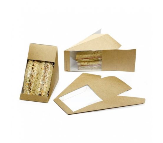 Papírový box na sendviče s PLA okénkem 38mm (500ks)