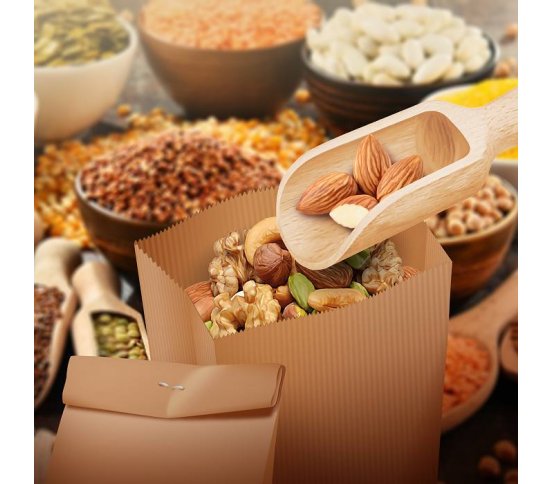 Papírový kraft sáček 10x5x22cm (100ks) 3