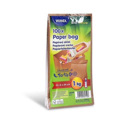 Hnědý papírový sáček wimex gastro