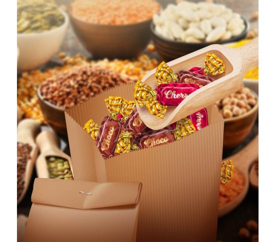 Papírový kraft sáček s bočním skladem 14 7x29cm (100ks)