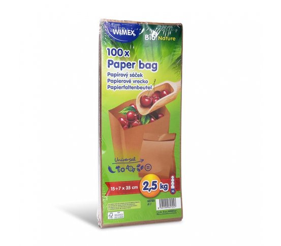 Papírový kraft sáček 15x7x35cm (100ks) 2