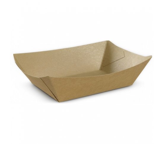 Papírový kraft tácek XL 22x18x5.5cm (50ks)