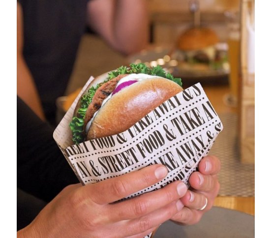 Nepromastitelný papírový sáček Street food 16x17cm (500ks) 2