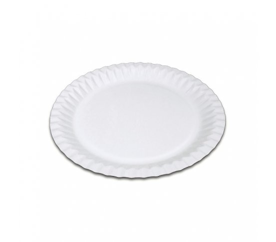 Papírový talíř mělký 18cm - bílý (100ks)