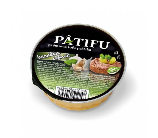 Paštika PATIFU bazalka a česnek 100g VETO ECO