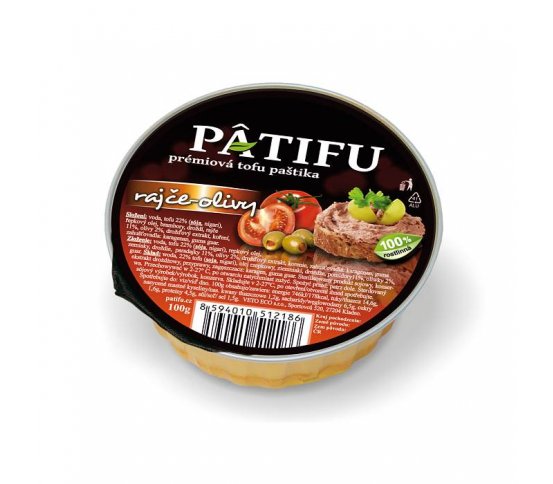 Paštika PATIFU rajče a olivy 100g VETO ECO