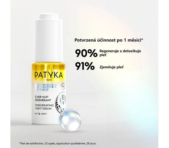 Francouzská bio Patyka Regenerační noční sérum s šípkovým olejem 15ml