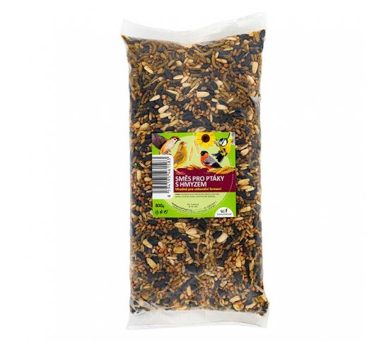 Pestrá směs pro ptáky s hmyzem 800g UGF