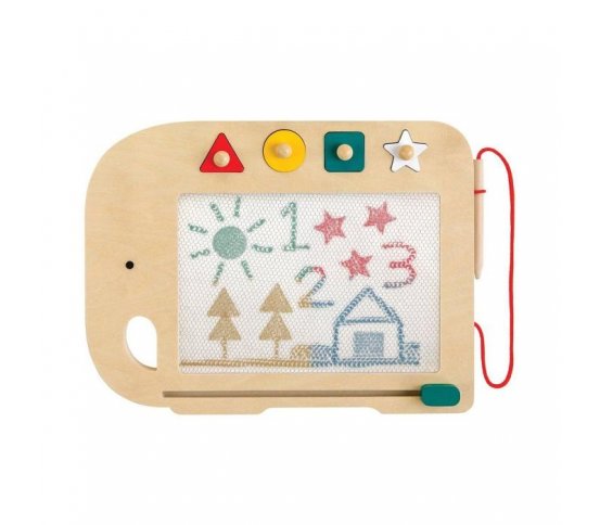 Petit Collage Dřevěná magnetická kreslící tabulka
