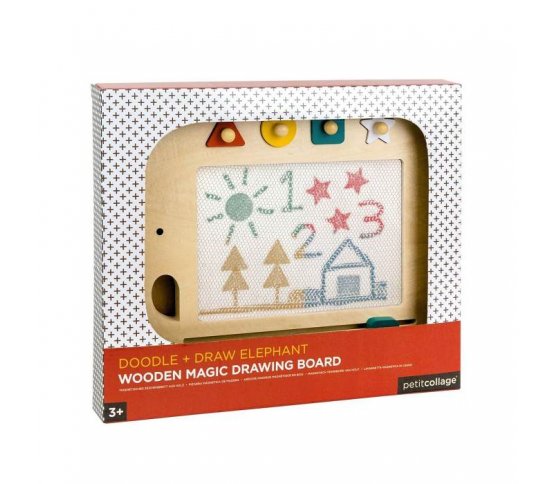 Petit Collage Dřevěná magnetická kreslící tabulka