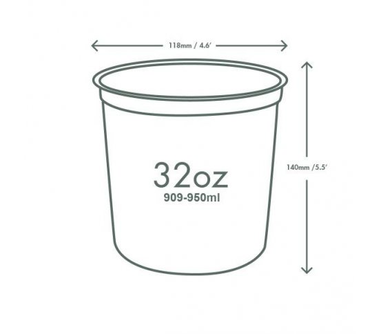 PLA Miska DELI kulatá 950ml z bioplastu (50ks)