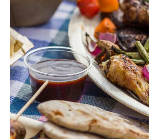 PLA miska na dip 90ml   víčko z bioplastu (100ks)