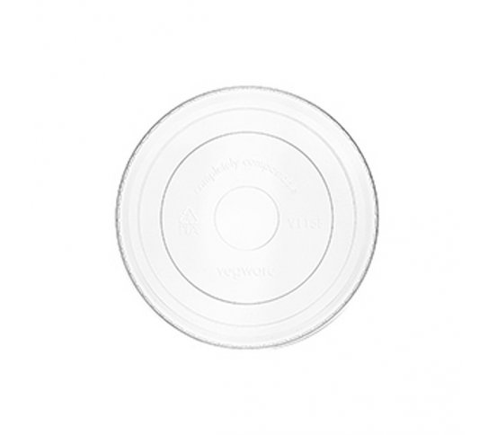 PLA Rovné víčko (360-900ml) z bioplastu (50ks) na studené