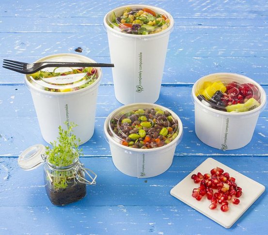 PLA Rovné víčko (360-900ml) z bioplastu (50ks) na studené