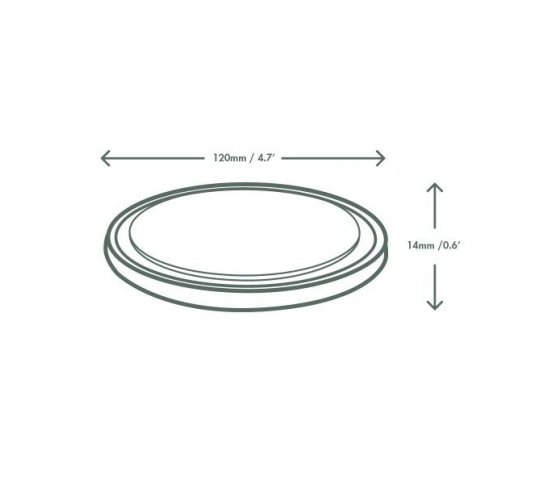 PLA Víčko rovné pro misky DELI z bioplastu (50ks)