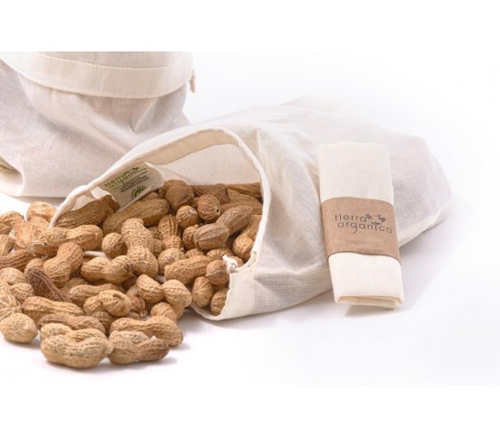 Plátěný sáček z biobavlny – velký 46×30cm Tierra Organica