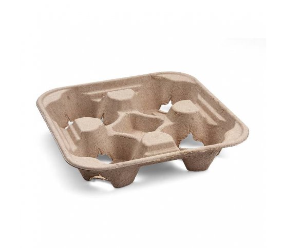 Podnos papírový na 4 kelímky 22x22cm (50ks)