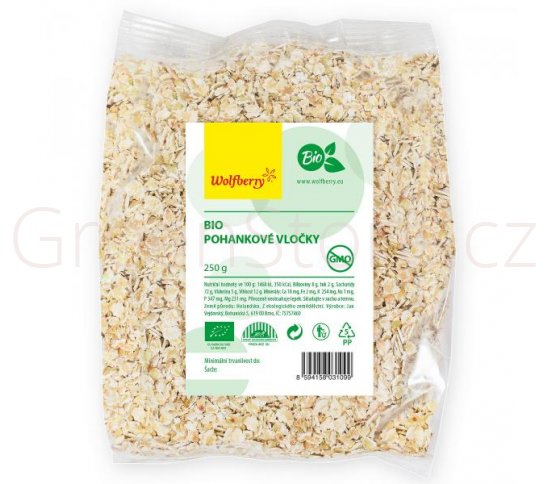 Pohankové vločky v BIO kvalitě 250g Wolfberry