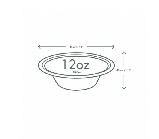 Polévková miska 300ml z cukrové třtiny (50ks)